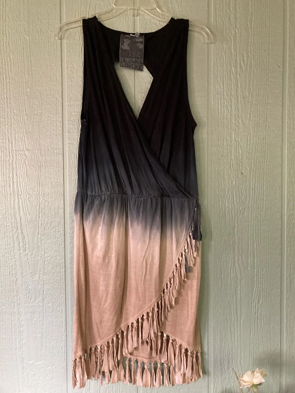 Young Fabulous & Broke Small sleeveless ombré tasseled tank dress - Picture 1 of 6